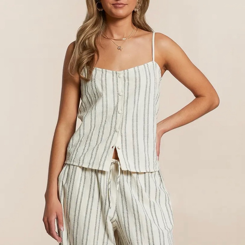 Z Supply Savoy Striped Tank Top - Sea Salt